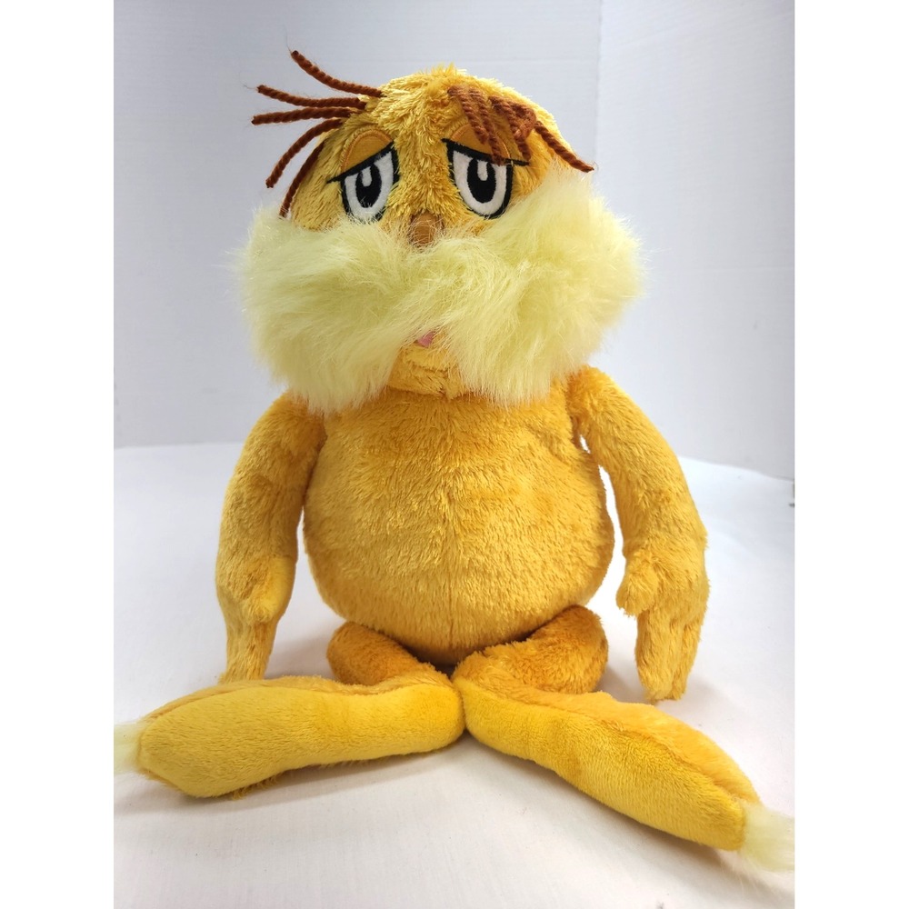 Dr. Seuss The Lorax Plush Stuffed Doll Toy Yellow 16" Kohls Cares